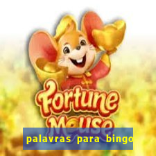 palavras para bingo cha de bebe