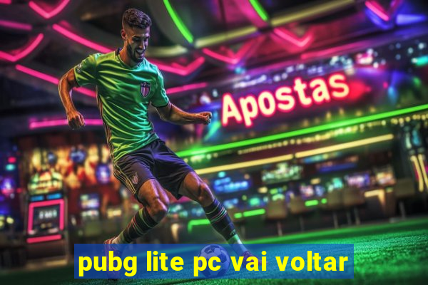 pubg lite pc vai voltar